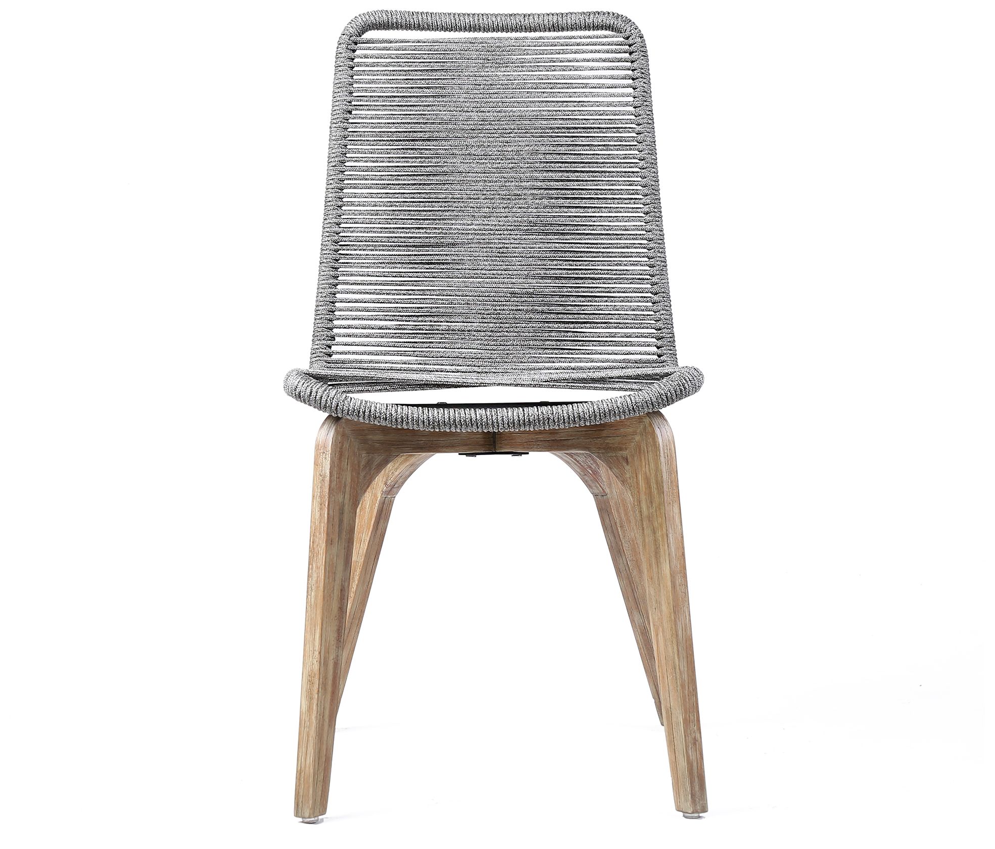 Image 3 Island Set of 2 Outdoor Dining Chairs in Light Eucalyptus Wood and Rope more views