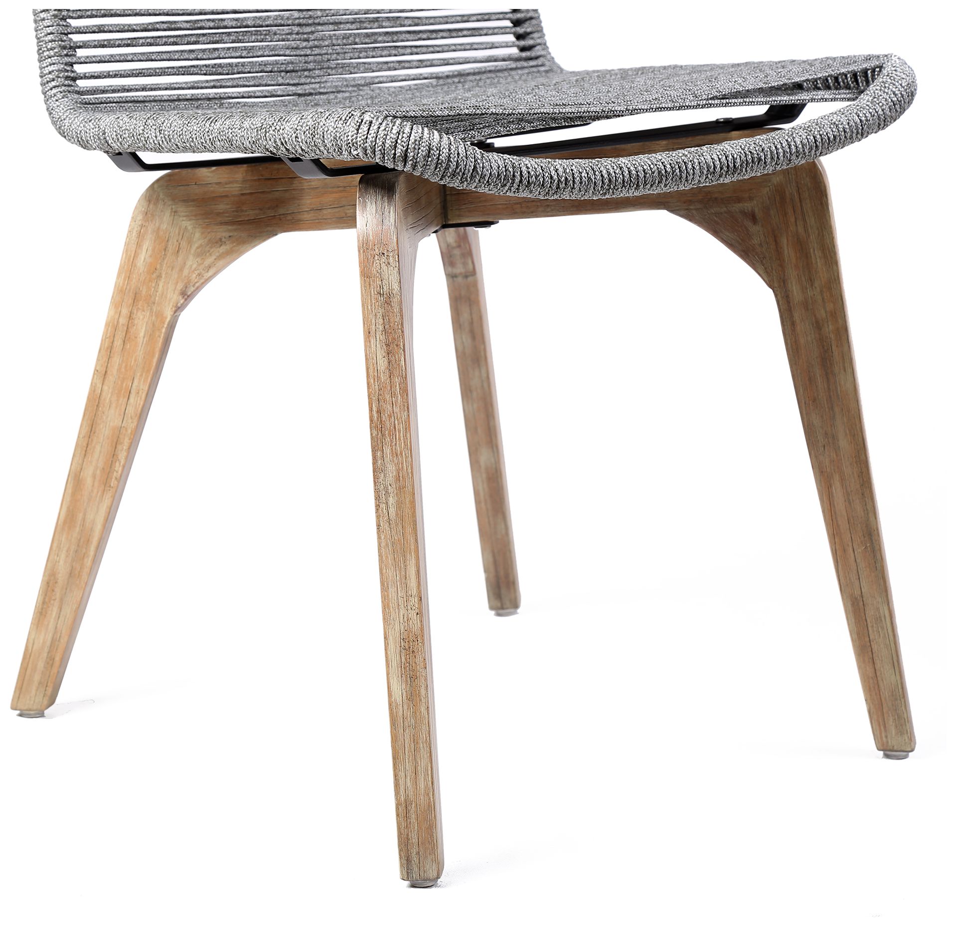 Image 7 Island Set of 2 Outdoor Dining Chairs in Light Eucalyptus Wood and Rope more views