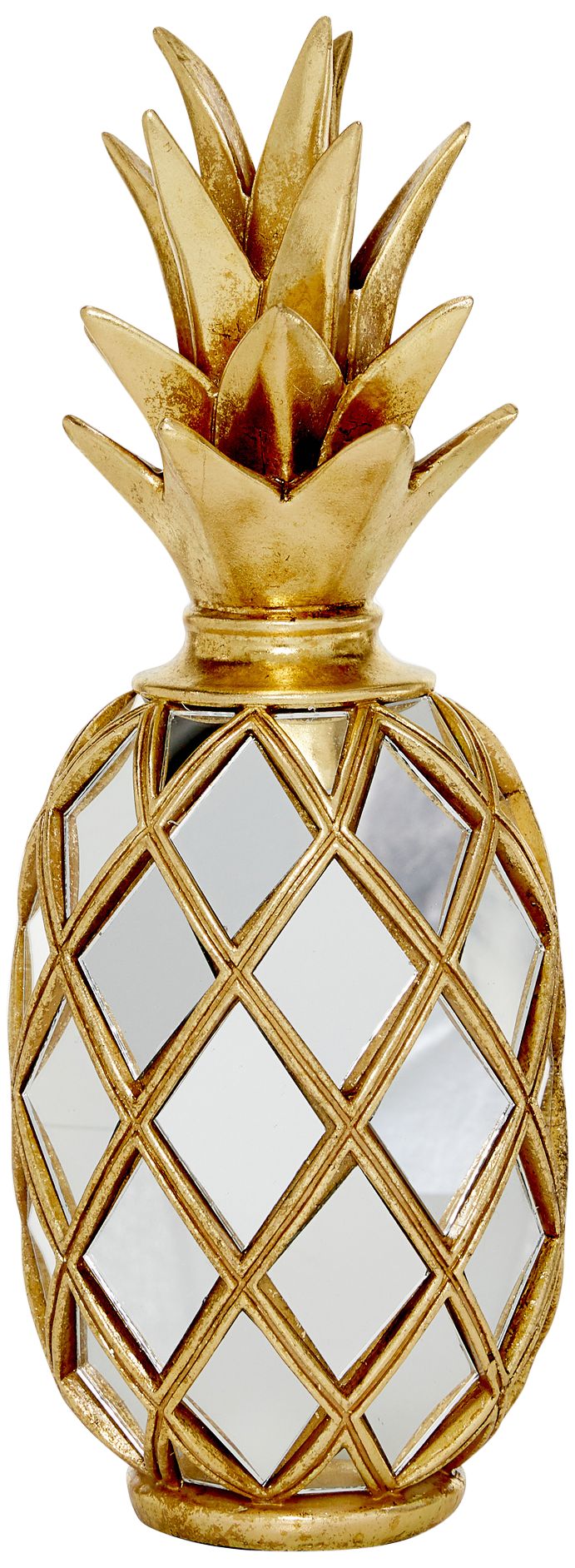 Image 2 Islander 15" High Gold Mirrored Pineapple Sculpture