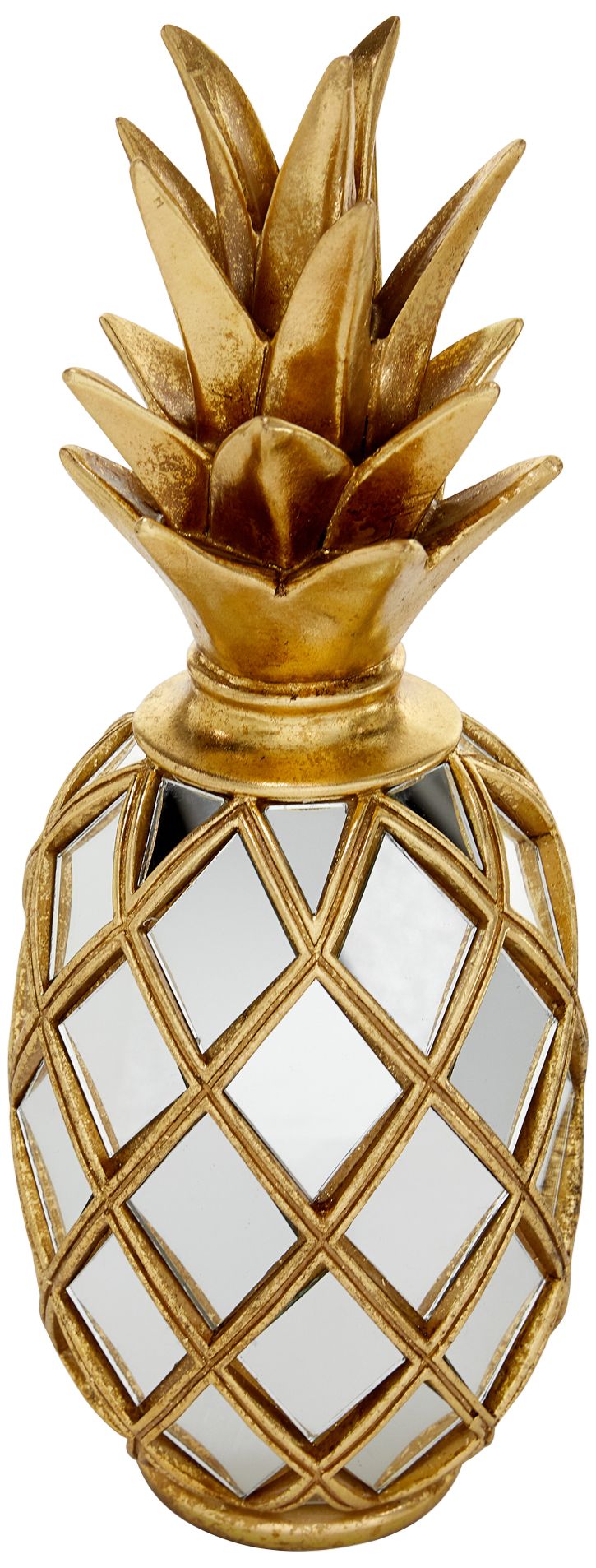 Image 4 Islander 15" High Gold Mirrored Pineapple Sculpture more views