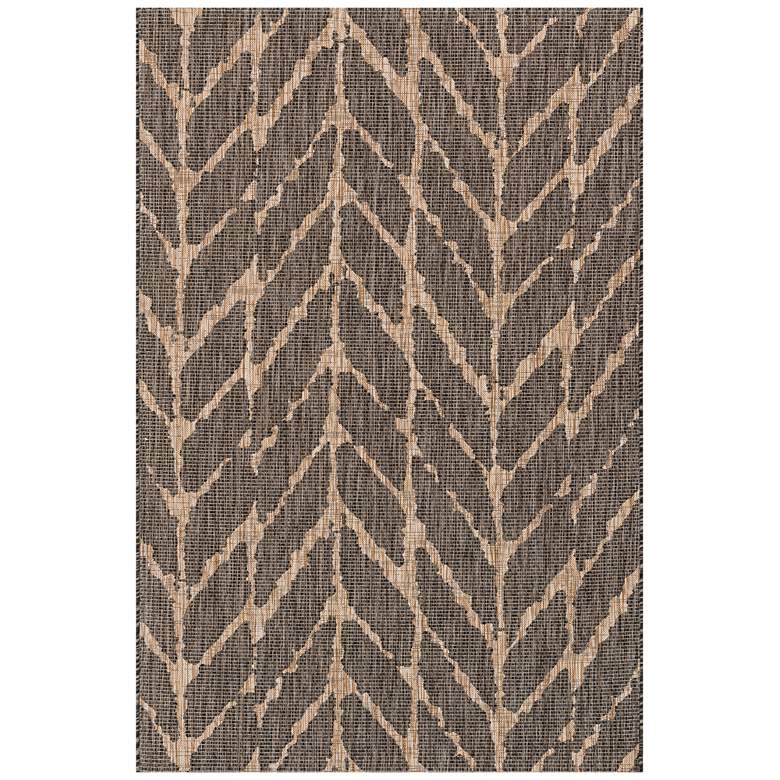 Image 2 Isle IE-02 5'3"x7'7" Charcoal Mocha Outdoor Area Rug more views