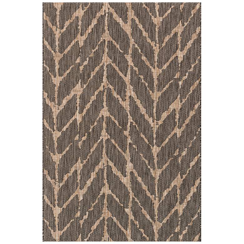 Image 2 Isle IE-02 5&#39;3 inchx7&#39;7 inch Charcoal Mocha Outdoor Area Rug more views