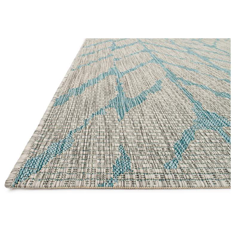 Image 1 Isle IE-02 5'3"x7'7" Mist and Aqua Outdoor Area Rug