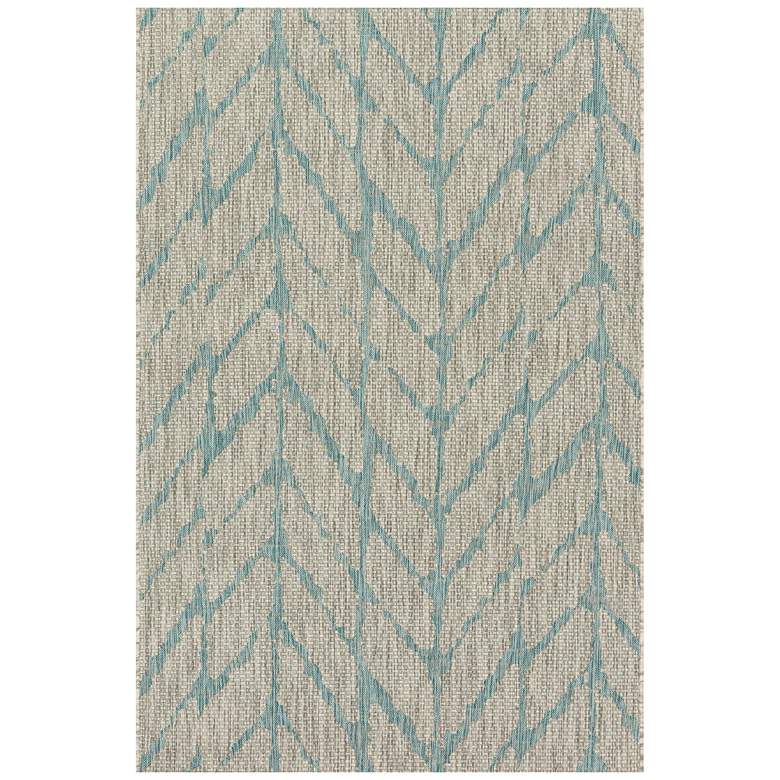 Isle IE-02 5&#39;3&quot;x7&#39;7&quot; Mist and Aqua Outdoor Area Rug more views
