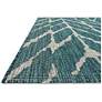 Isle IE-02 5&#39;3"x7&#39;7" Teal and Gray Outdoor Area Rug