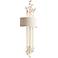 Islet 44 3/4" High Cognac Glass and Creme Wall Sconce