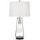 Iso Metal and Glass Lantern Table Lamp with Night Light