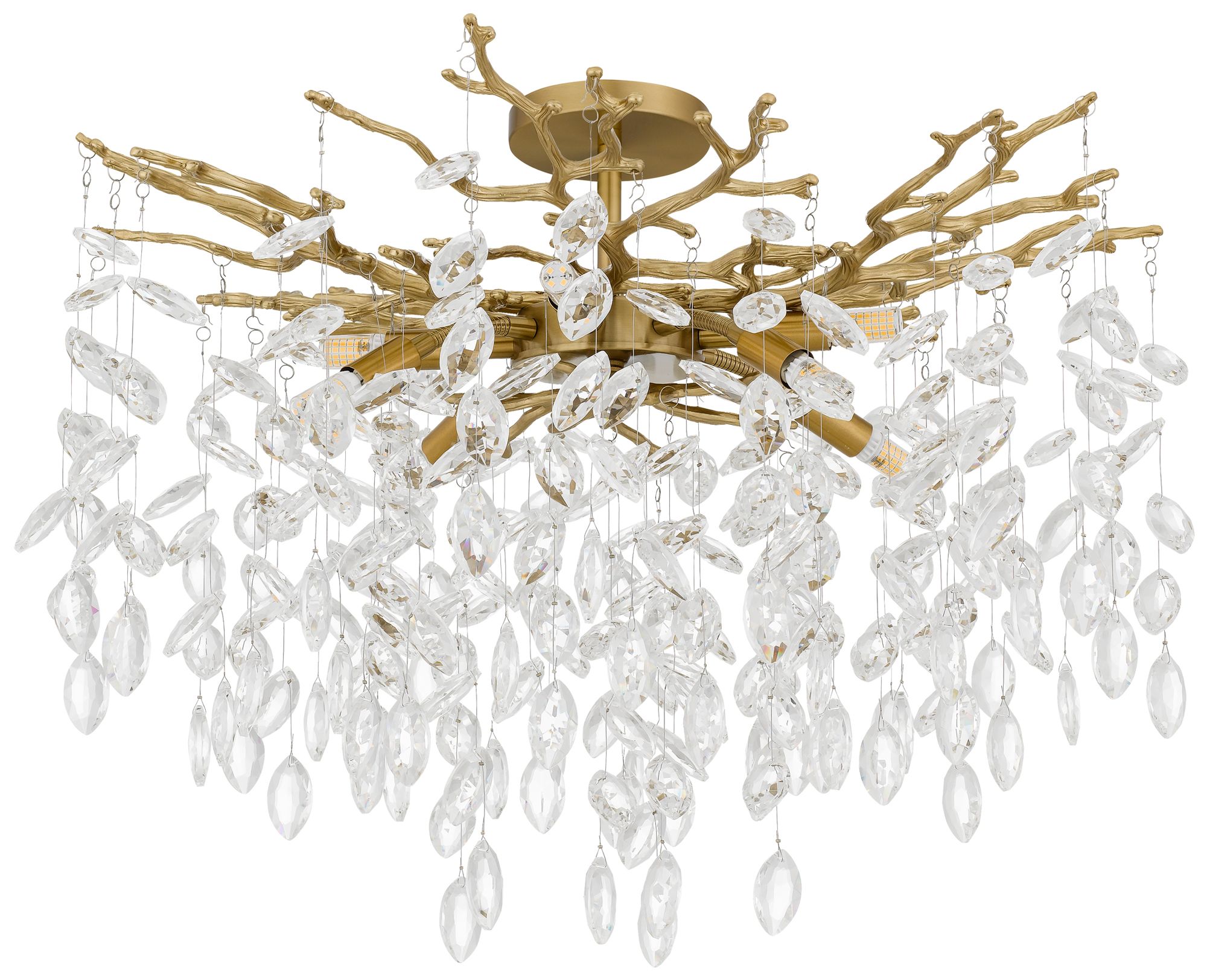 Image 2 Isobel 8-Light Brushed Gold Semi-Flush Mount more views