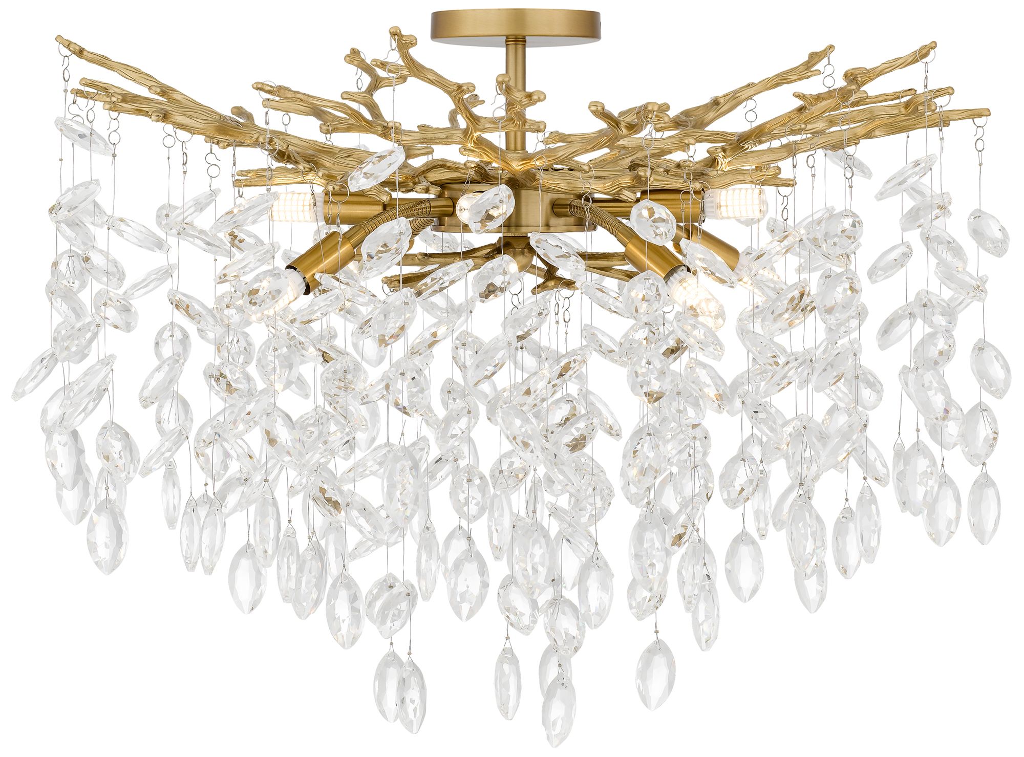 Image 3 Isobel 8-Light Brushed Gold Semi-Flush Mount more views