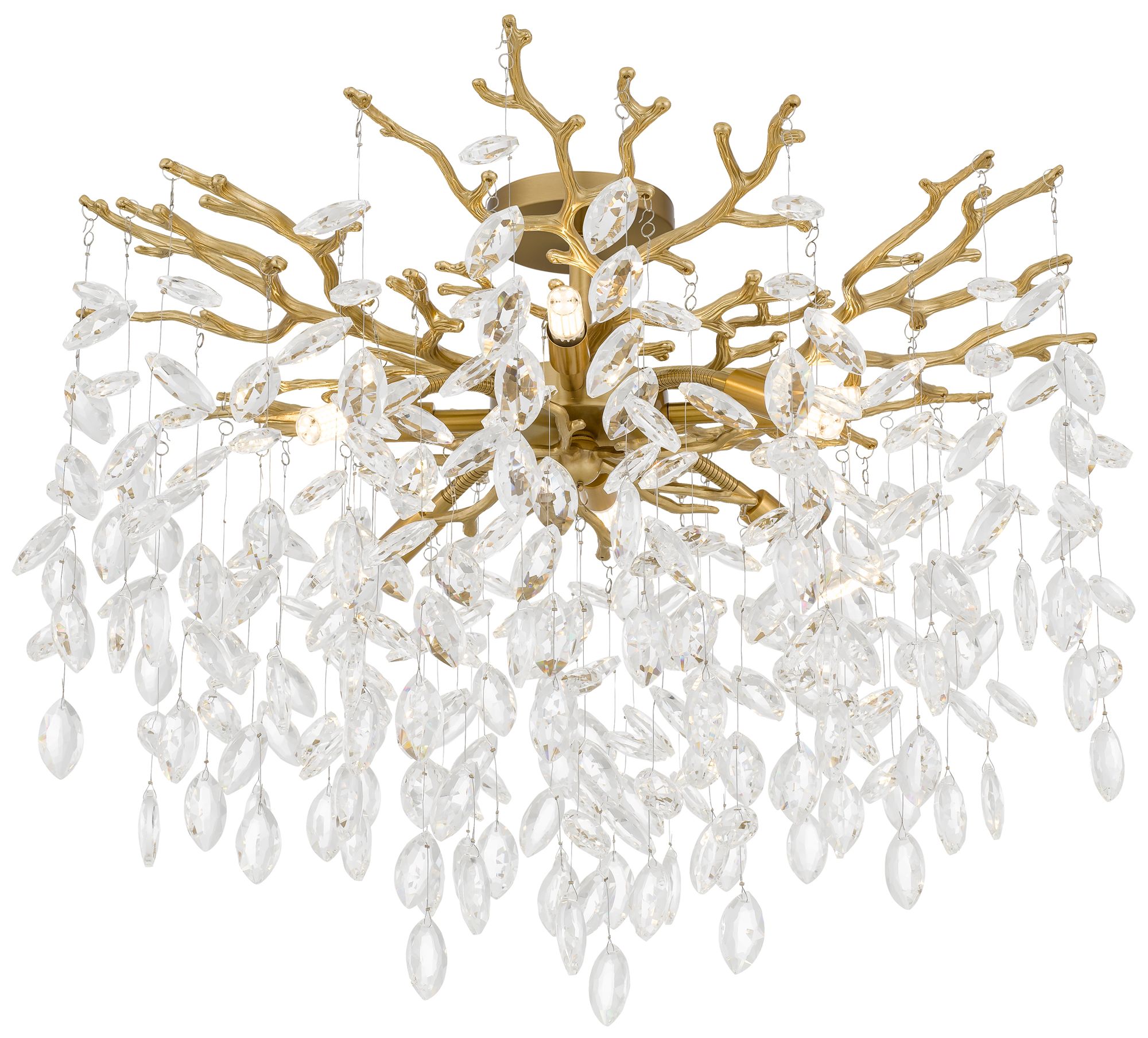 Image 4 Isobel 8-Light Brushed Gold Semi-Flush Mount more views