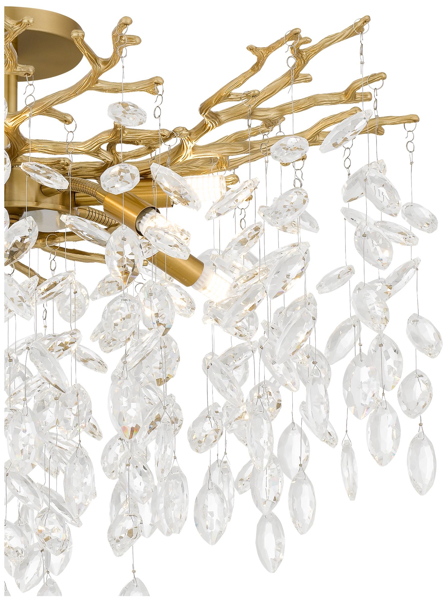 Image 5 Isobel 8-Light Brushed Gold Semi-Flush Mount more views