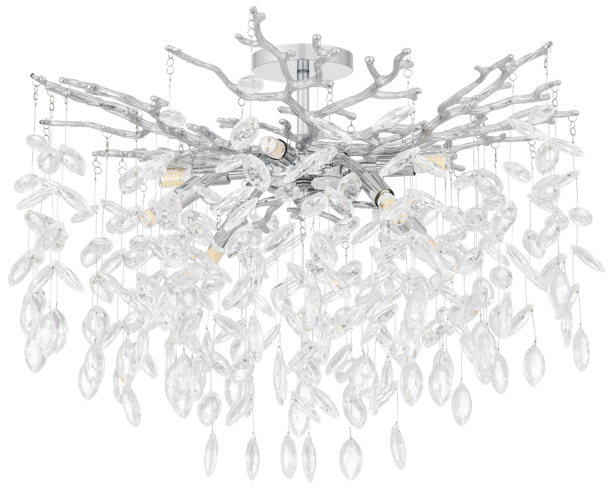 Image 2 Isobel 8-Light Polished Chrome Semi-Flush Mount more views