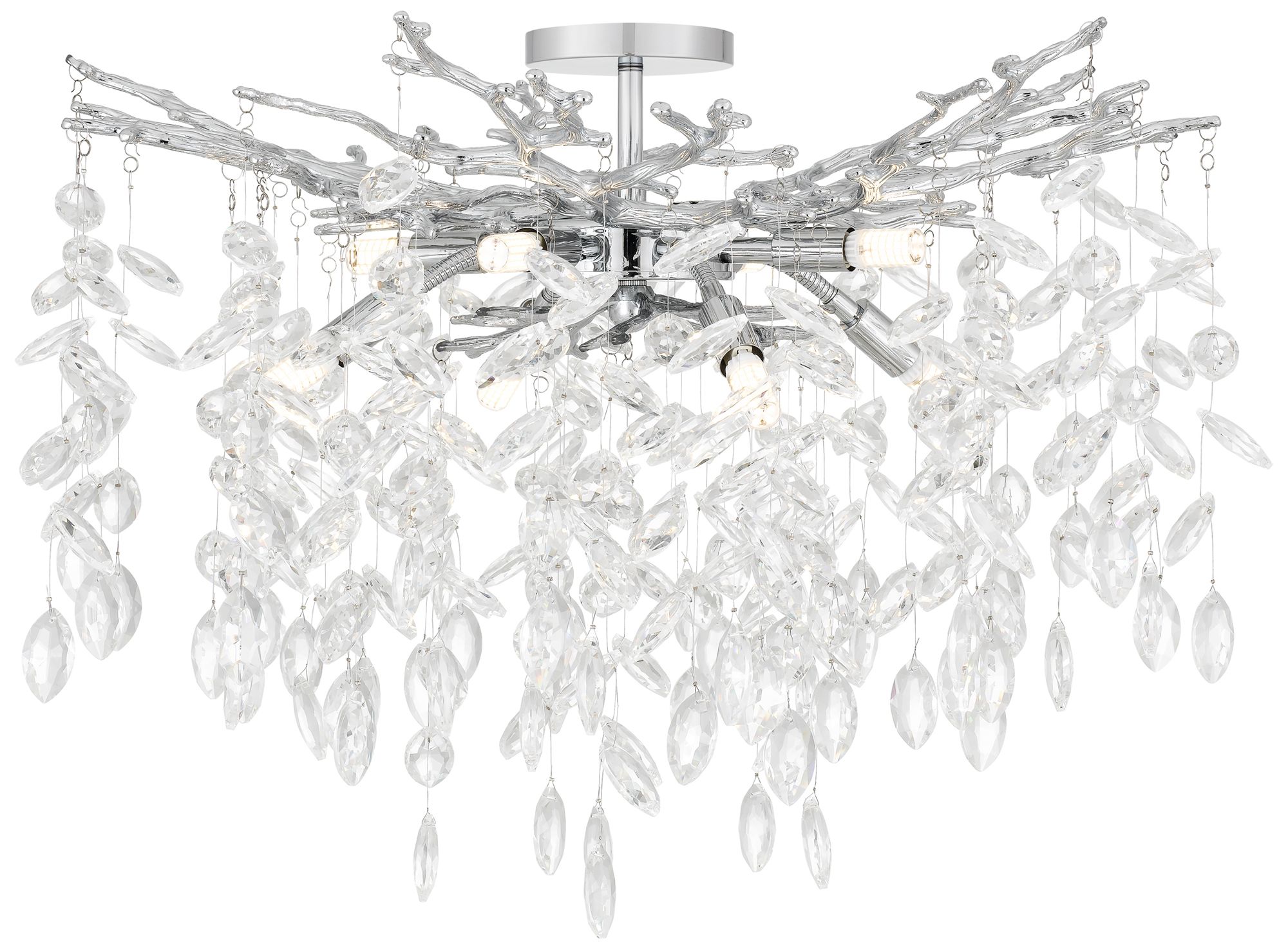 Image 3 Isobel 8-Light Polished Chrome Semi-Flush Mount more views