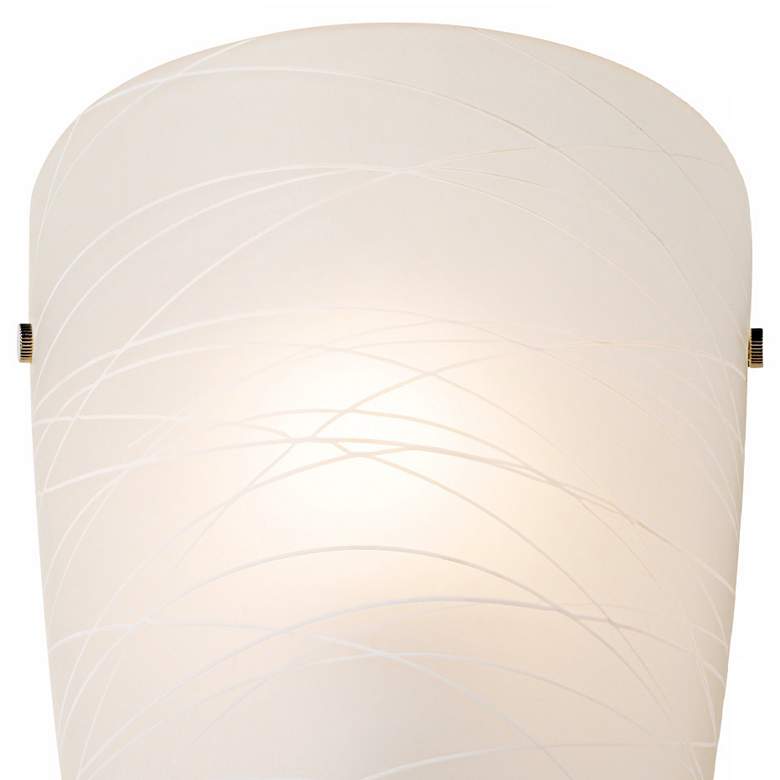 Isola 13 1/4&quot; High White Striped Glass Wall Sconce more views