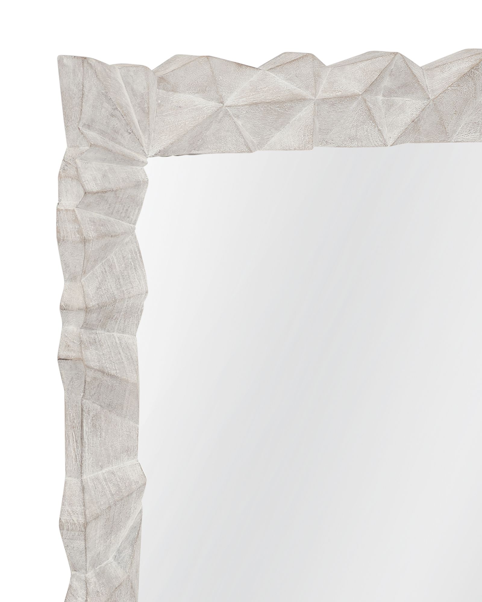 Image 3 Isola 36"L x 54"H Sandblasted White Wash Wall Mirror more views