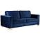 Isola Blue Velvet Modern Sofa