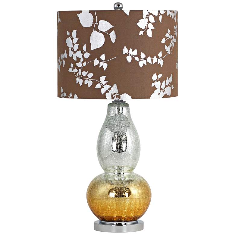 Image 1 Isola Silver-Copper Crackle Glass Gourd Table Lamp