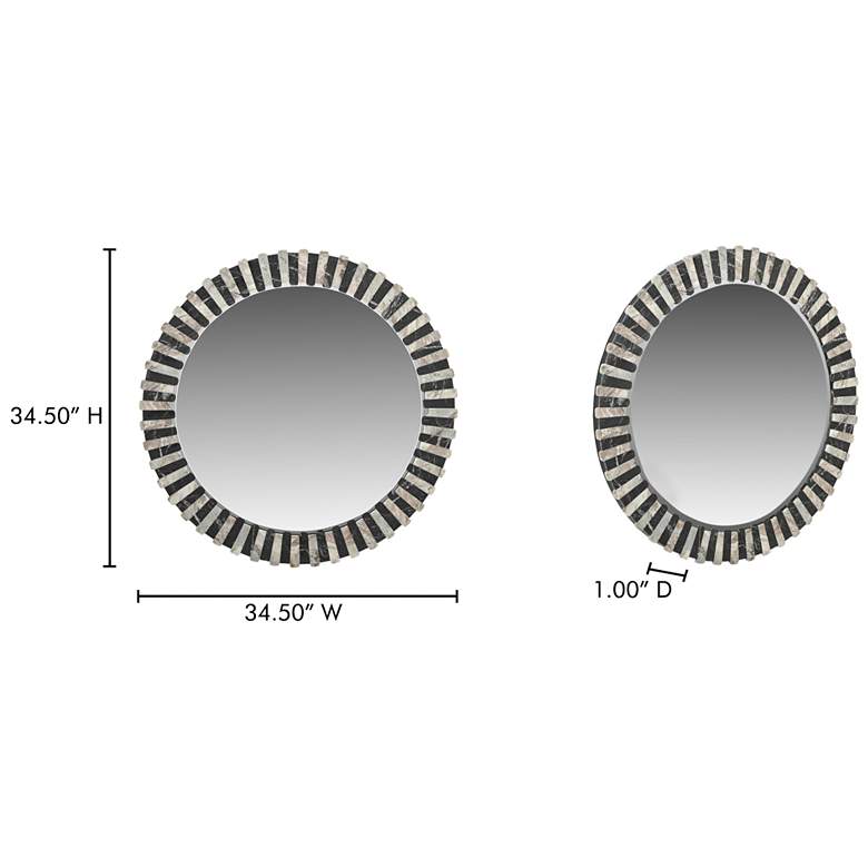 Image 4 Isolde Mirror Black and Beige Marble more views