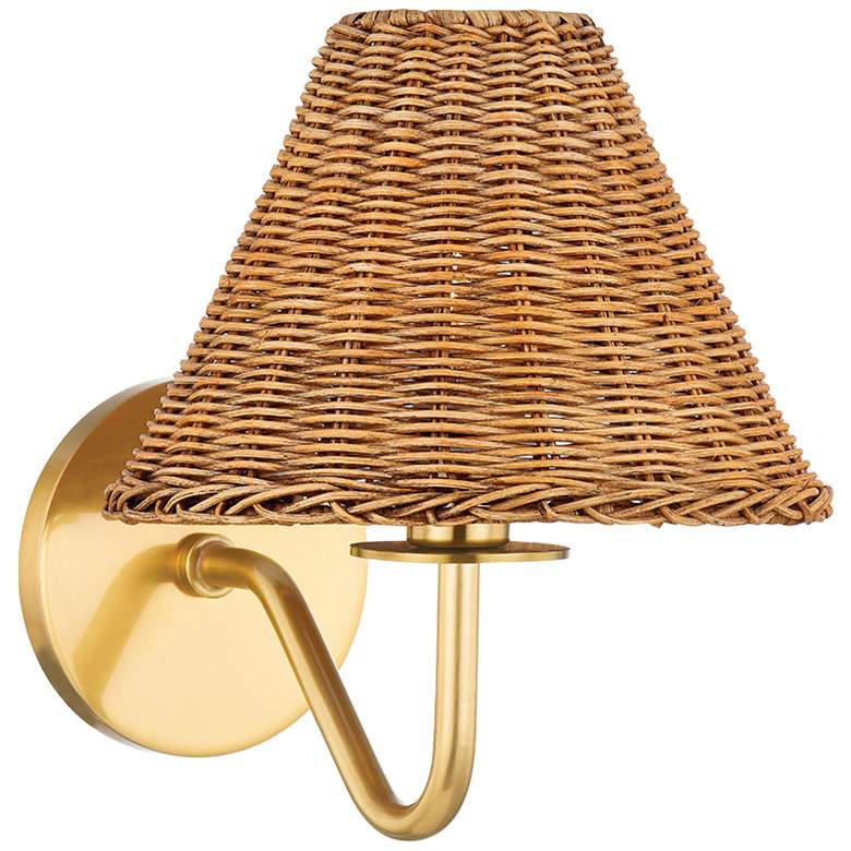 Image 1 Issa 1 Light Wall Sconce Aged Brass