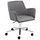 Issy Gray Leatherette Office Chair