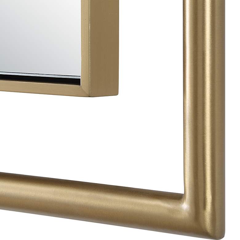 Image 6 It's All Connected Brass 30" x 40" Rectangular Wall Mirror more views