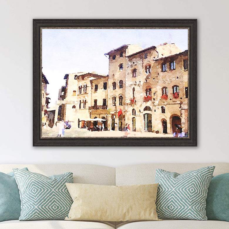 Image 1 Italian Charm 46" Wide Rectangular Framed Giclee Wall Art