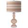 Italian Coral Bold Stripe Apothecary Table Lamp