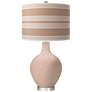 Italian Coral Bold Stripe Ovo Table Lamp