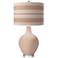 Italian Coral Bold Stripe Ovo Table Lamp