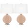 Italian Coral Carrie Table Lamp Set of 2