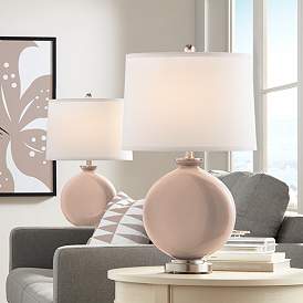 Image1 of Italian Coral Carrie Table Lamp Set of 2