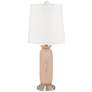 Italian Coral Carrie Table Lamp Set of 2