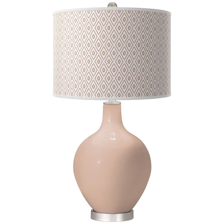 Image 1 Italian Coral Diamonds Ovo Table Lamp