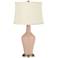 Italian Coral Fog Linen Shade Anya Table Lamp