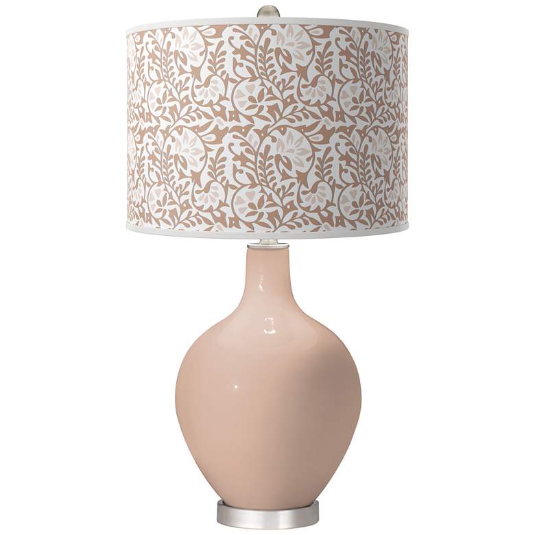 Image 1 Italian Coral Gardenia Ovo Table Lamp