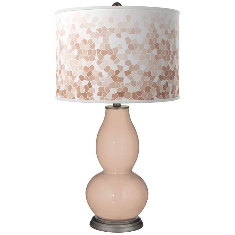Image 1 Italian Coral Mosaic Double Gourd Table Lamp