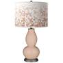 Italian Coral Mosaic Double Gourd Table Lamp