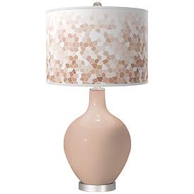 Image1 of Italian Coral Mosaic Ovo Table Lamp
