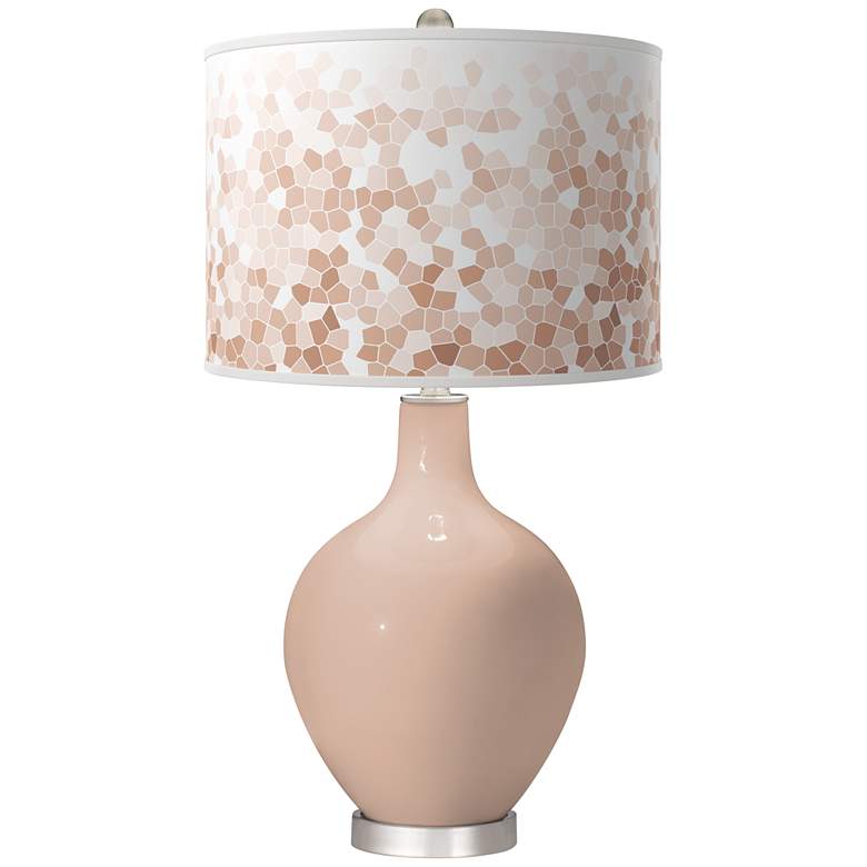 Image 1 Italian Coral Mosaic Ovo Table Lamp