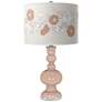 Italian Coral Rose Bouquet Apothecary Table Lamp