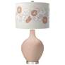 Italian Coral Rose Bouquet Ovo Table Lamp