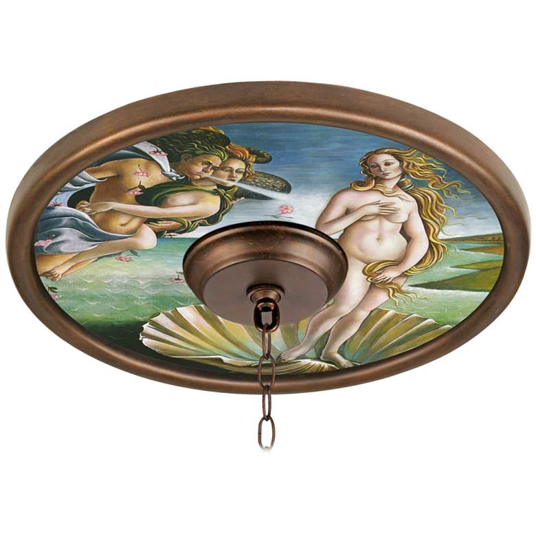 Image 1 Italian Renaissance Mural 16 inch Wide 4 inch Opening Medallion