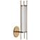 Italo 15 1/4" High Antique Brass Cylinder Wall Sconce