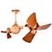 Italo Ventania - Rotational Ceiling Fan - Brushed Copper - Mahogany Blades