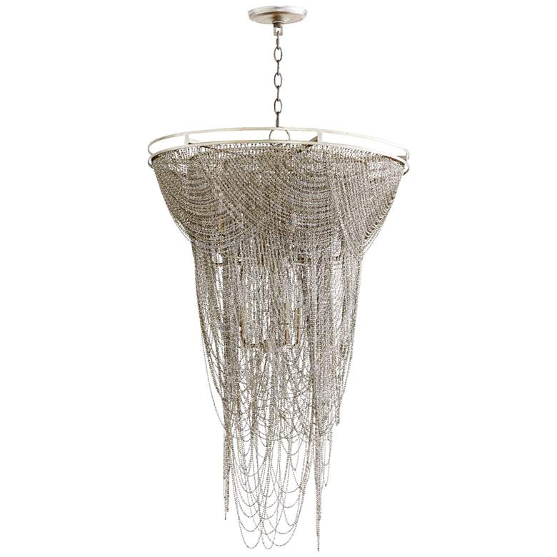 Image 1 Ithaca 26 inchW Hanging Moss Aged Silver Iron Pendant Light