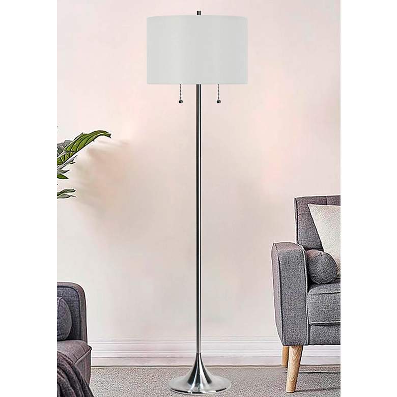 Image 1 Itzel Brush Steel Metal Floor Lamp