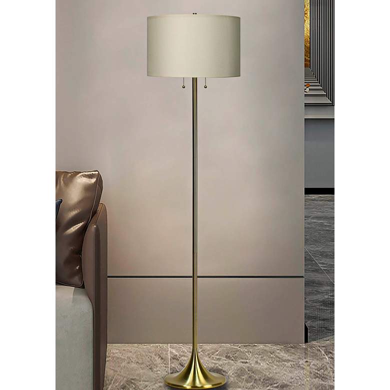 Image 1 Itzel Soft Gold Metal Floor Lamp
