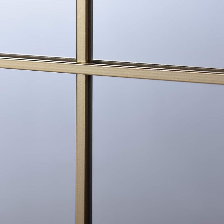 Image 6 Iuka Gold 29 1/2" x 34" Window Wall Mirror more views