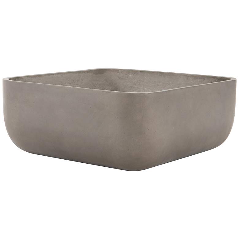 Image 1 Ivan 29 1/2" Wide Gray Low Square Outdoor Planter