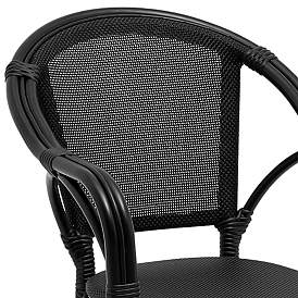Image2 of Ivan Black Outdoor Stacking Armchairs Set of 2 more views